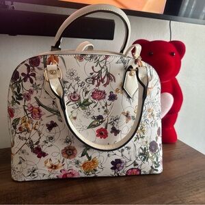 Floral White Handbag
